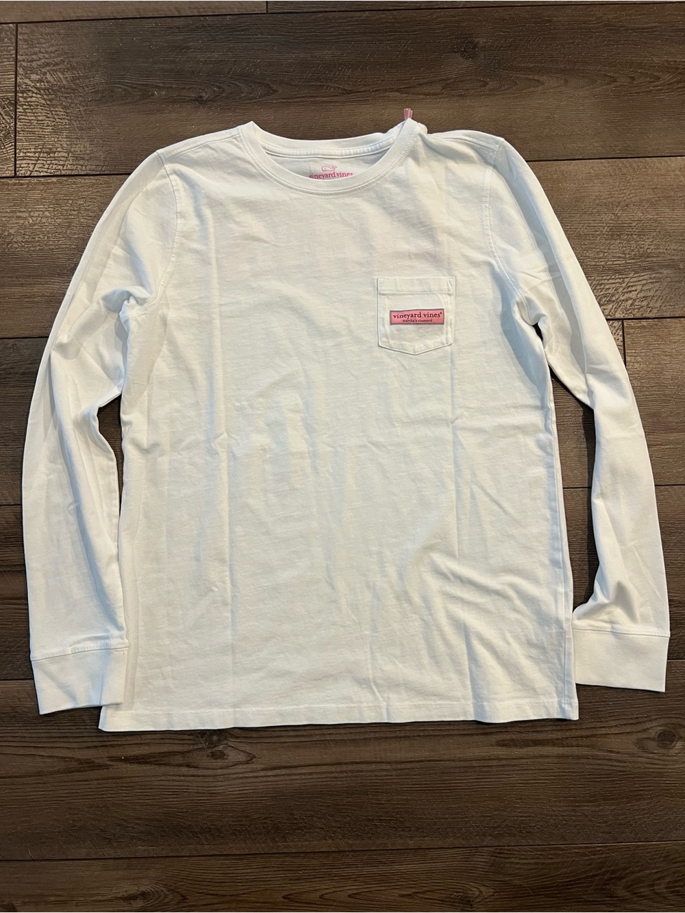 NWT Vineyard Vines Women's Classic Logo Box Long-Sleeve Pocket Tee Sz Small